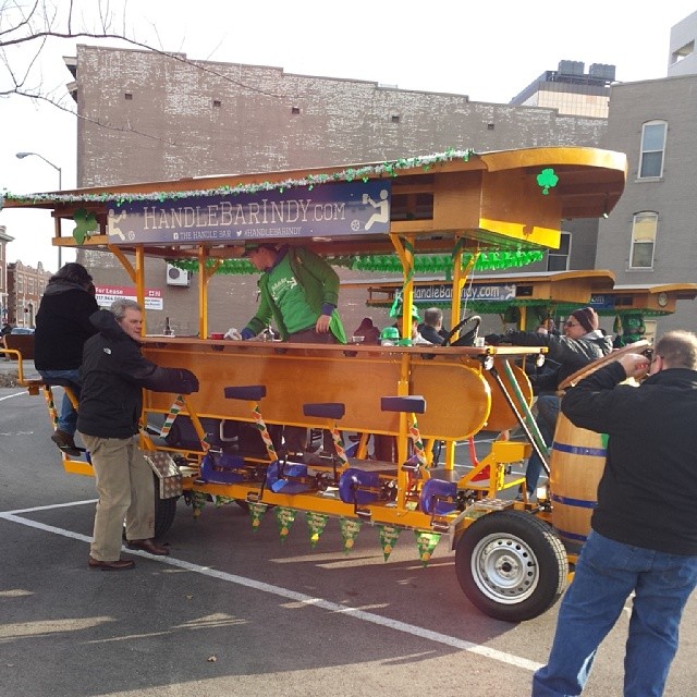 One way to get around on St Patrick's Day