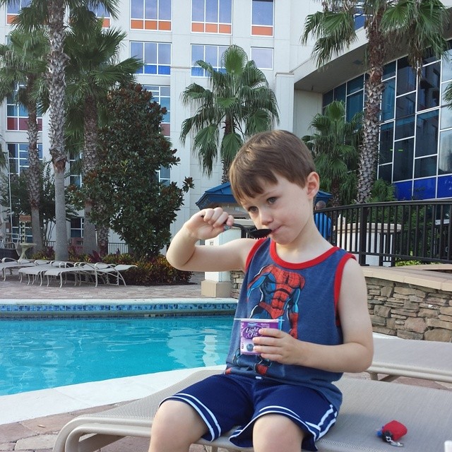 Breakfast poolside