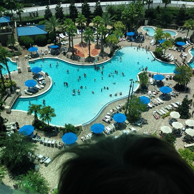 Max's view from our room means we're heading straight to the pool.