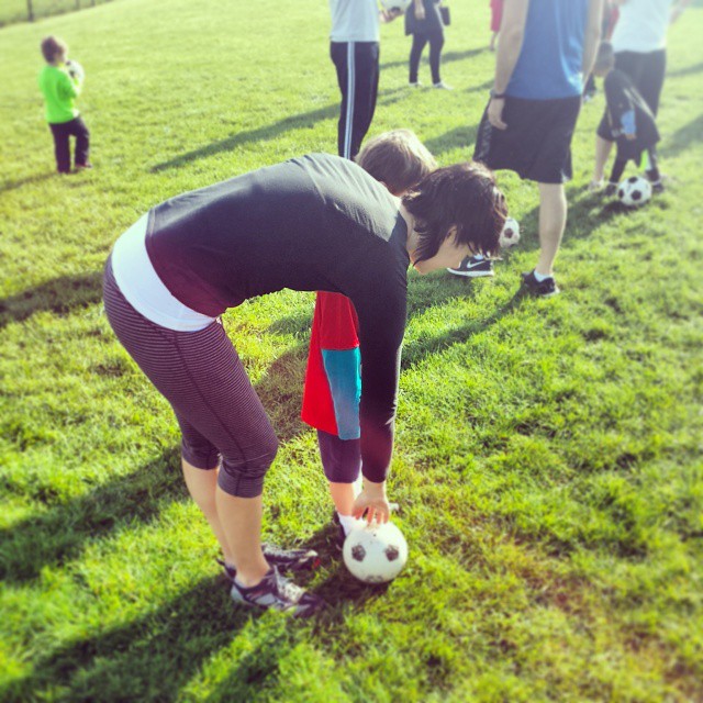 Saturday am soccer with mom & max