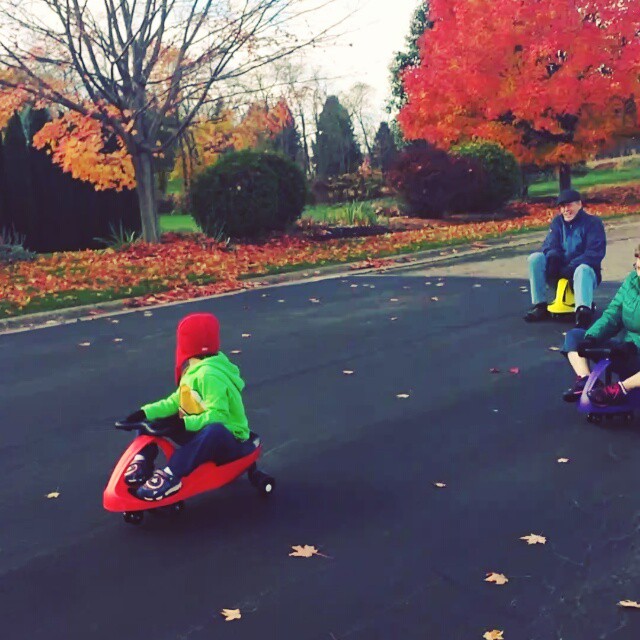 Wiggle car race with Grandma & Grandpa