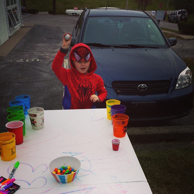 Beer pong with Max