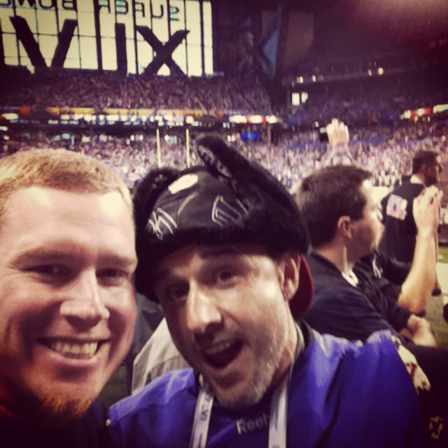 Partying with Dave at Super Bowl past #tbt