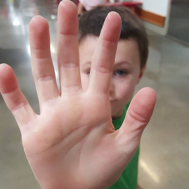 Max has been looking at his hand regularly the past few days to see if he's still growing.