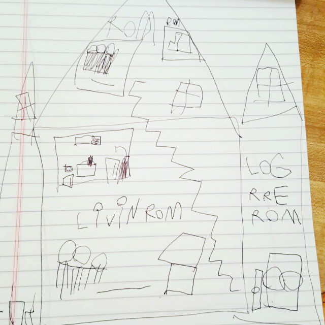 A few of Max's drawings from this weekend.