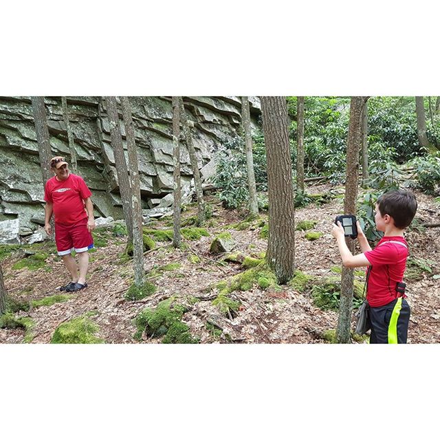 Max takes a photo of Uncle Tommy during our hike in the mountains of Virginia.