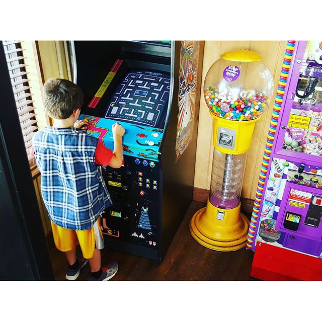 Pac-Man in the arcade.