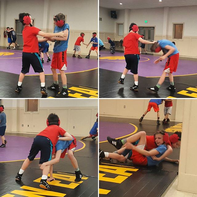 Max is improving his wresting skills.