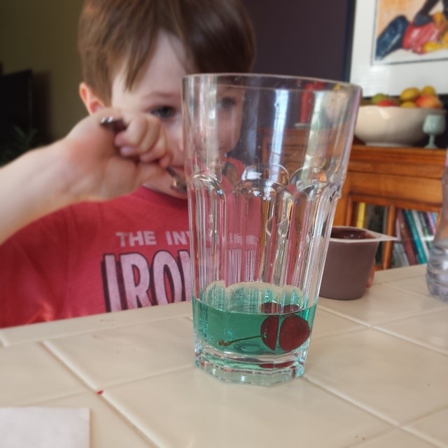 Max made himself a cocktail.