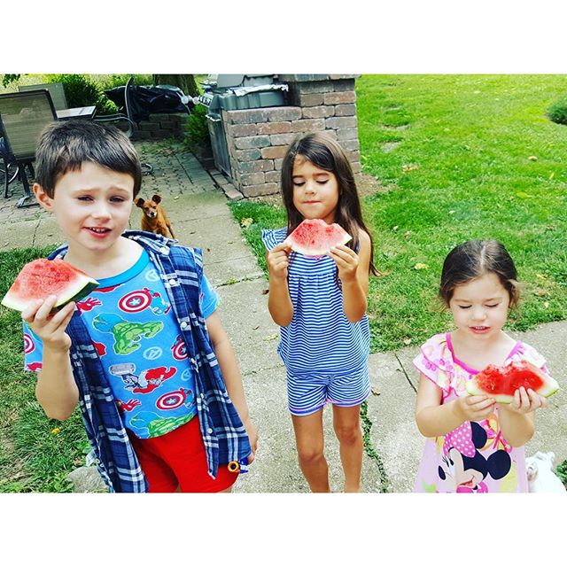 Watermelon at grandma's house.