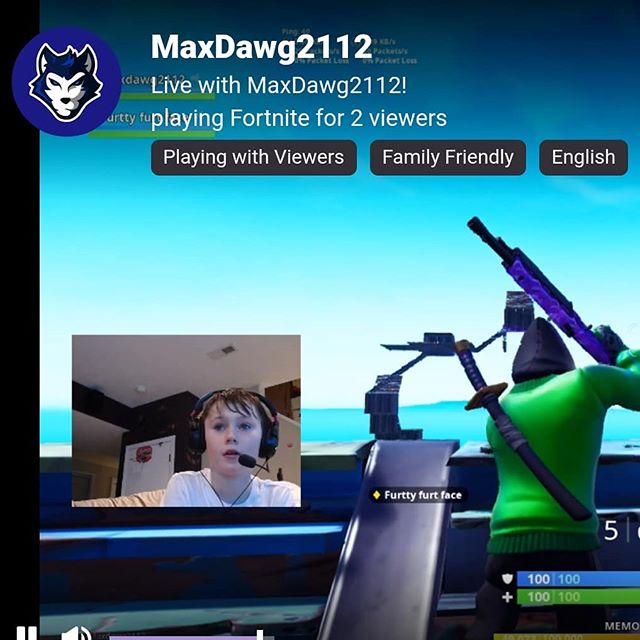 This kid loves to stream...