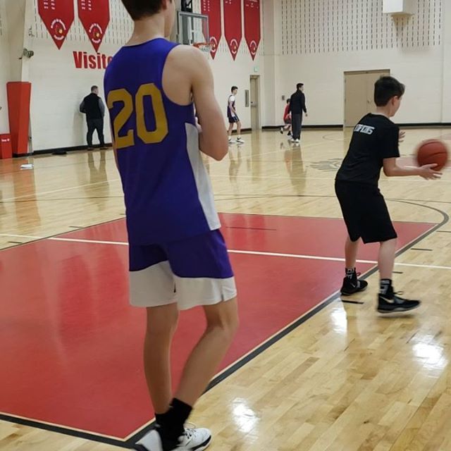 Max working in with the Geurin High School Basketball Team tonight...